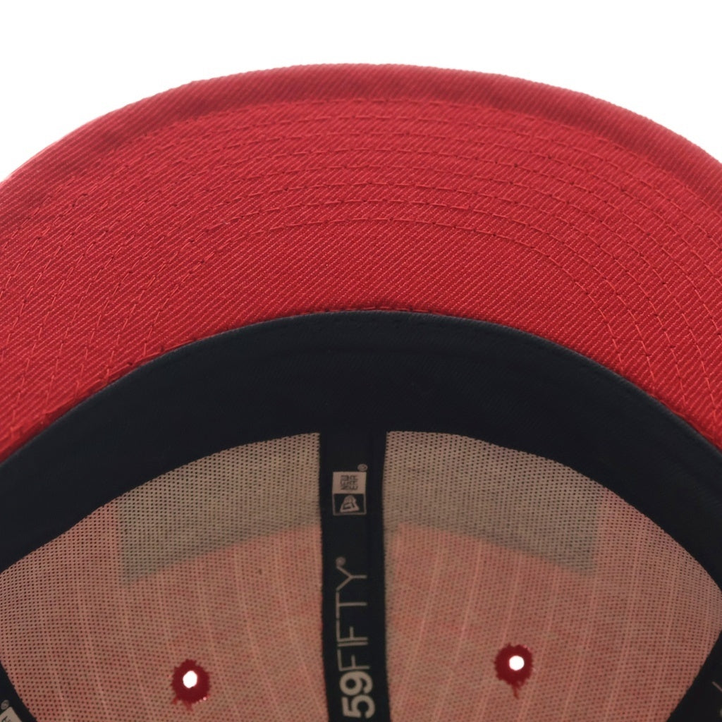 SUPREME(シュプリーム) 14SS ×COMME des GARCONS SHIRT ×New Era Box Logo Cap ×コムデギャルソンシャツ ×ニューエラ ボックスロゴキャップ ロゴ刺繍6パネルベースボールキャップ 帽子