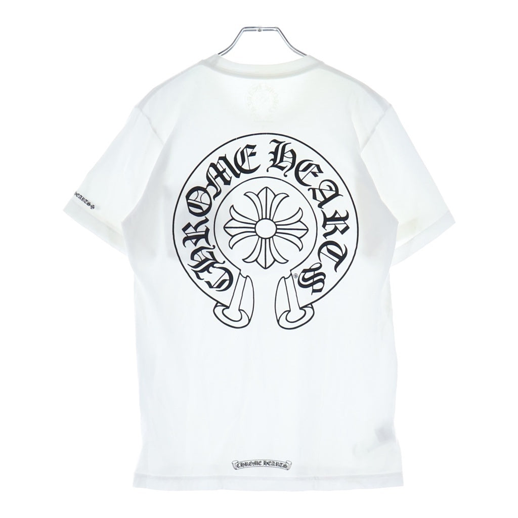 CHROME HEARTS(クロムハーツ) HORSESHOE S/S TEE ホースシュープリント ポケット半袖Tシャツ カットソー ホワイト