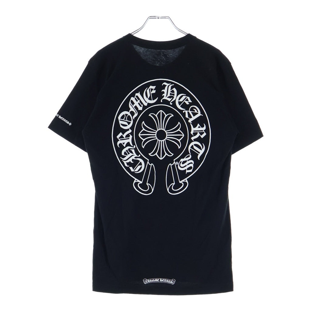 CHROME HEARTS(クロムハーツ) HORSESHOE S/S TEE ホースシュープリント ポケット半袖Tシャツ カットソー ブラック