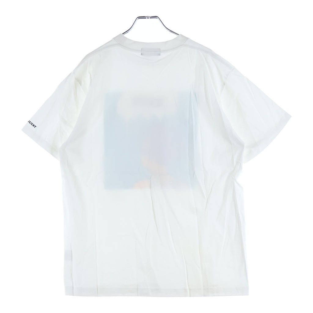 GOD SELECTION XXX(ゴッドセレクショントリプルエックス) 21SS Be My guest SEQUEL ビーマイゲスト ロゴデザイン クルーネック カットソー 半袖Tシャツ ホワイト GX-S21-BMGST-02