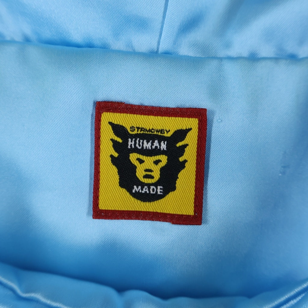 HUMAN MADE(ヒューマンメイド) 18AW DRY ALLS ドライ オールズ サテン フーデッド スウェット パーカー ブルー