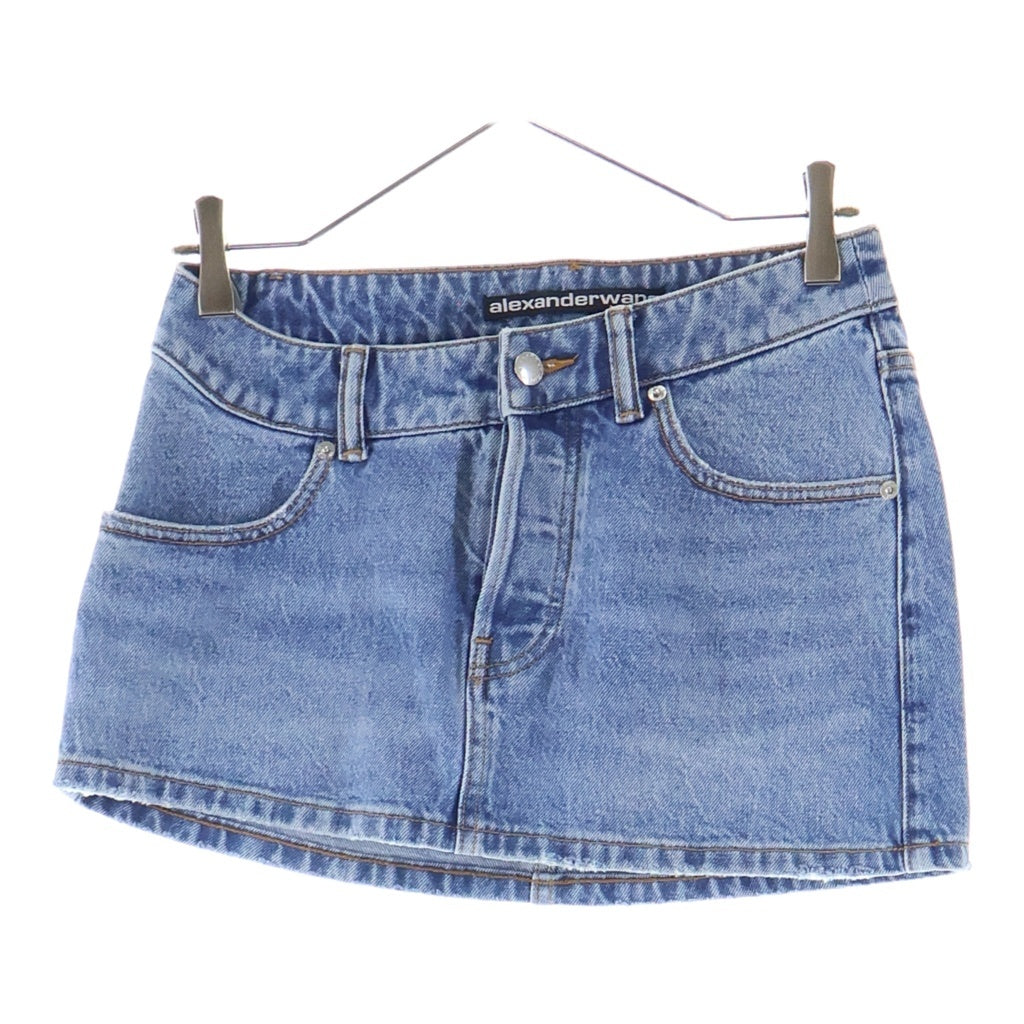 ALEXANDER WANG(アレキサンダーワン) レイヤードデザイン デニムミニスカート インディゴ 4DC3235138 レディース