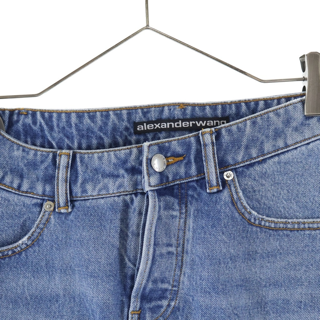 ALEXANDER WANG(アレキサンダーワン) レイヤードデザイン デニムミニスカート インディゴ 4DC3235138 レディース
