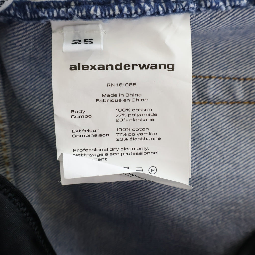 ALEXANDER WANG(アレキサンダーワン) レイヤードデザイン デニムミニスカート インディゴ 4DC3235138 レディース
