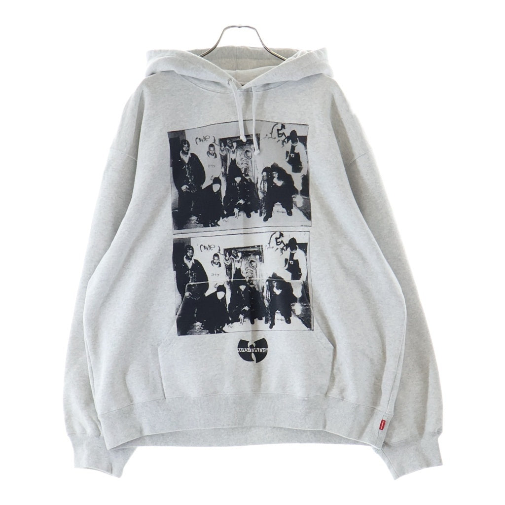 SUPREME(シュプリーム) 25AW ×WU-TANG CLAN HOODED SWEATSHIRT ウータンクラン ロゴデザイン フーデッド スウェット パーカー グレー