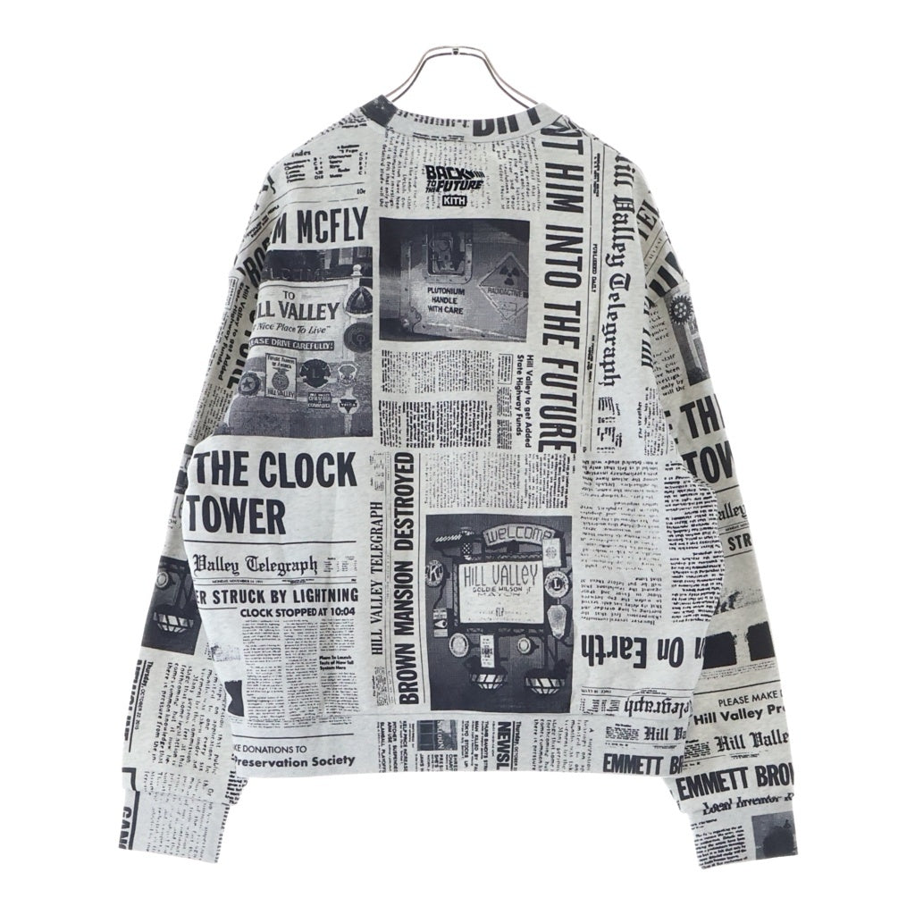 KITH(キス) ×BACK TO THE FUTURE バックトゥザフューチャー ロゴデザイン クルーネック スウェット セーター グレー 26072-060-0019-3-0