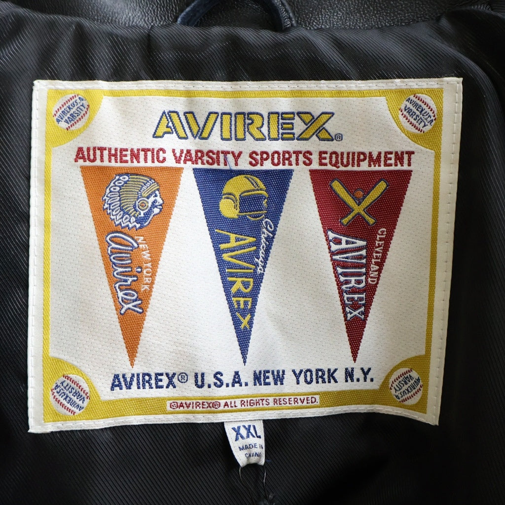 KITH(キス) ×AVIREX NEW YORK KNICKS ICON JACKET アビレックス ニューヨーク ニックス アイコン レザージャケット ブラック