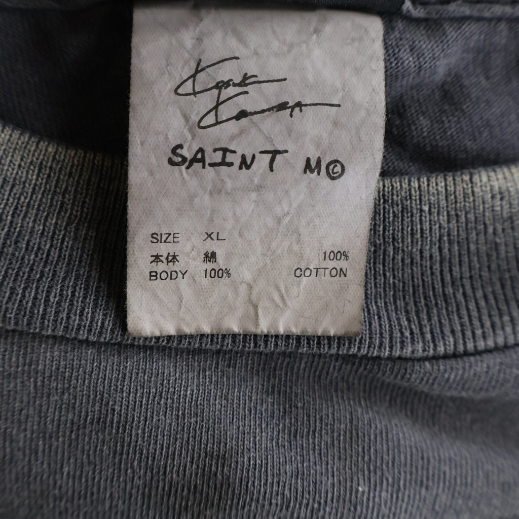 SAINT MICHAEL(セントマイケル) 26SS ABSOLUTE アブソリュート ロゴデザイン クルーネック カットソー 半袖Tシャツ ブラック SM-MK8-0000-C07
