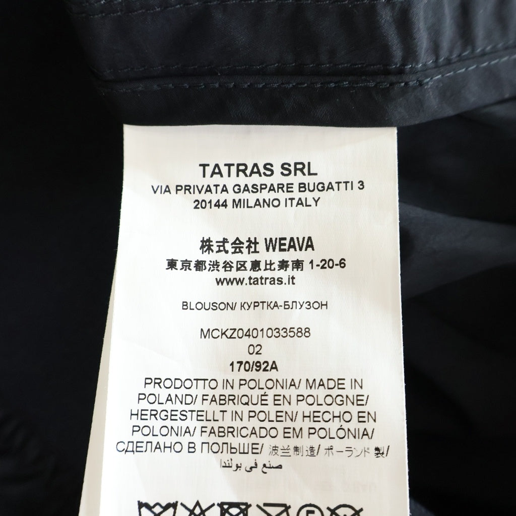 TATRAS(タトラス) TOMORI トモリ ロゴデザイン ジップアップ ナイロンジャケット ブラック MCKZ0401033588