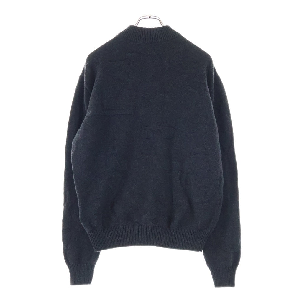 LOUIS VUITTON(ルイヴィトン) モノグラム ジャカード ウール ハーフジップセーター グレー RM251M9 NOS HSN04W