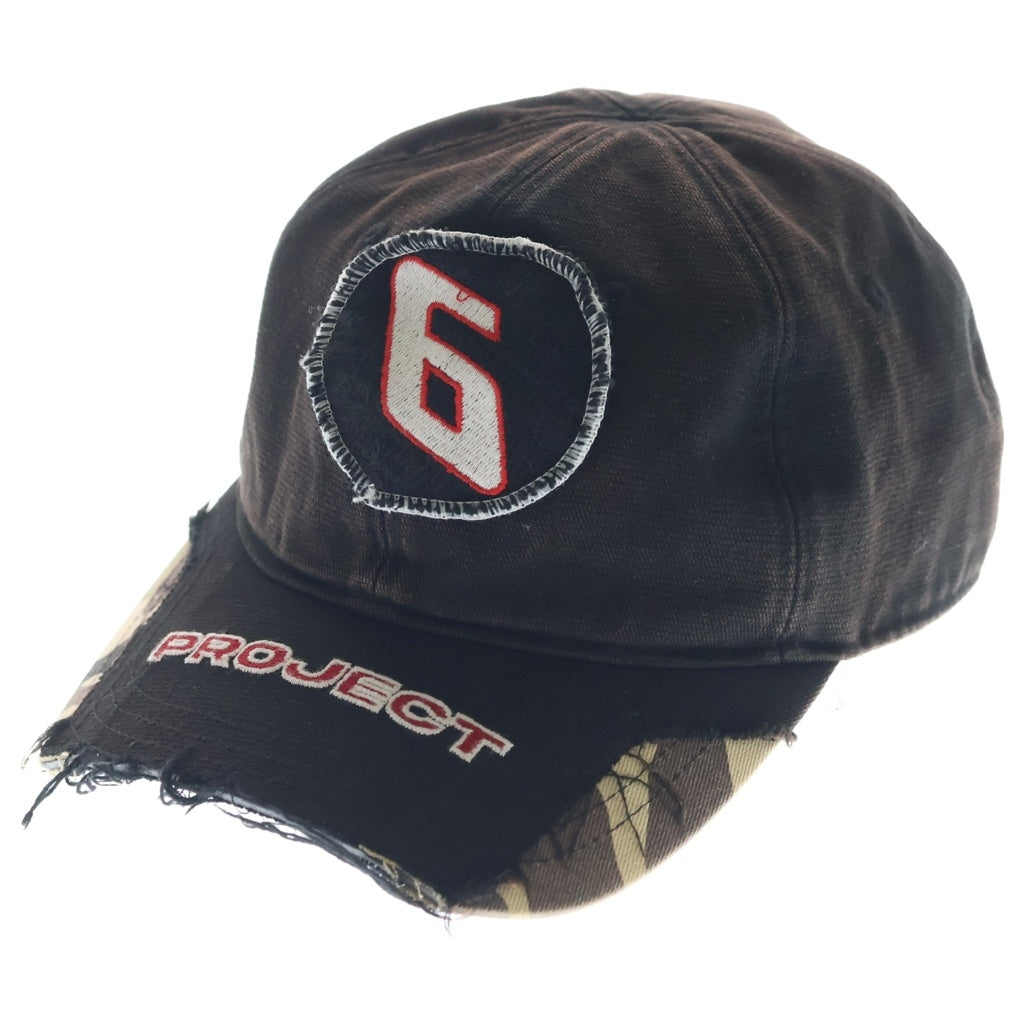 PROJECT G/R(プロジェクトジーアール) DECONSTRUCTED CAP デコンストラクテッドキャップ ダメージ加工 帽子 ブラック