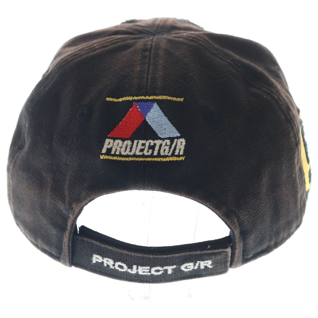 PROJECT G/R(プロジェクトジーアール) DECONSTRUCTED CAP デコンストラクテッドキャップ ダメージ加工 帽子 ブラック