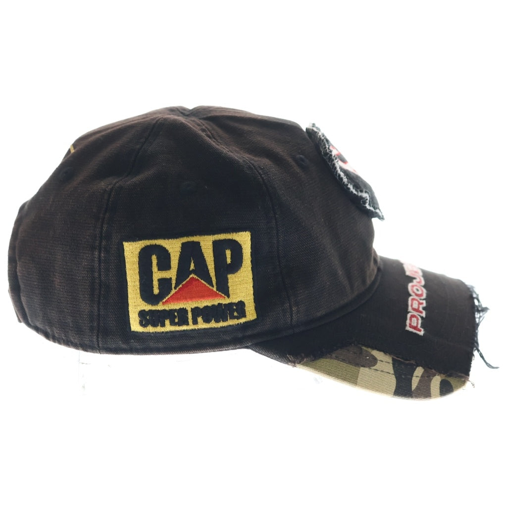 PROJECT G/R(プロジェクトジーアール) DECONSTRUCTED CAP デコンストラクテッドキャップ ダメージ加工 帽子 ブラック