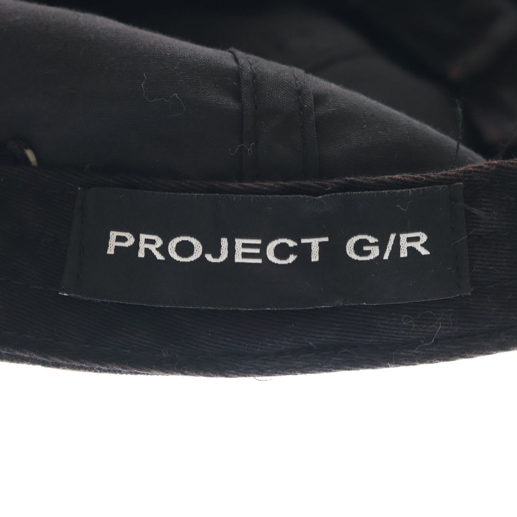PROJECT G/R(プロジェクトジーアール) DECONSTRUCTED CAP デコンストラクテッドキャップ ダメージ加工 帽子 ブラック