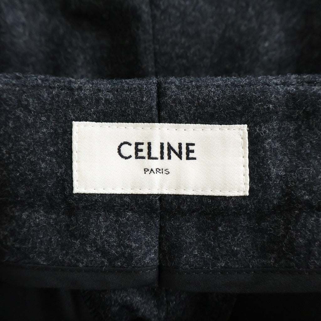 CELINE(セリーヌ) フランネル トリプルプリーツ ハーフパンツ ショーツ グレー 2P877095D