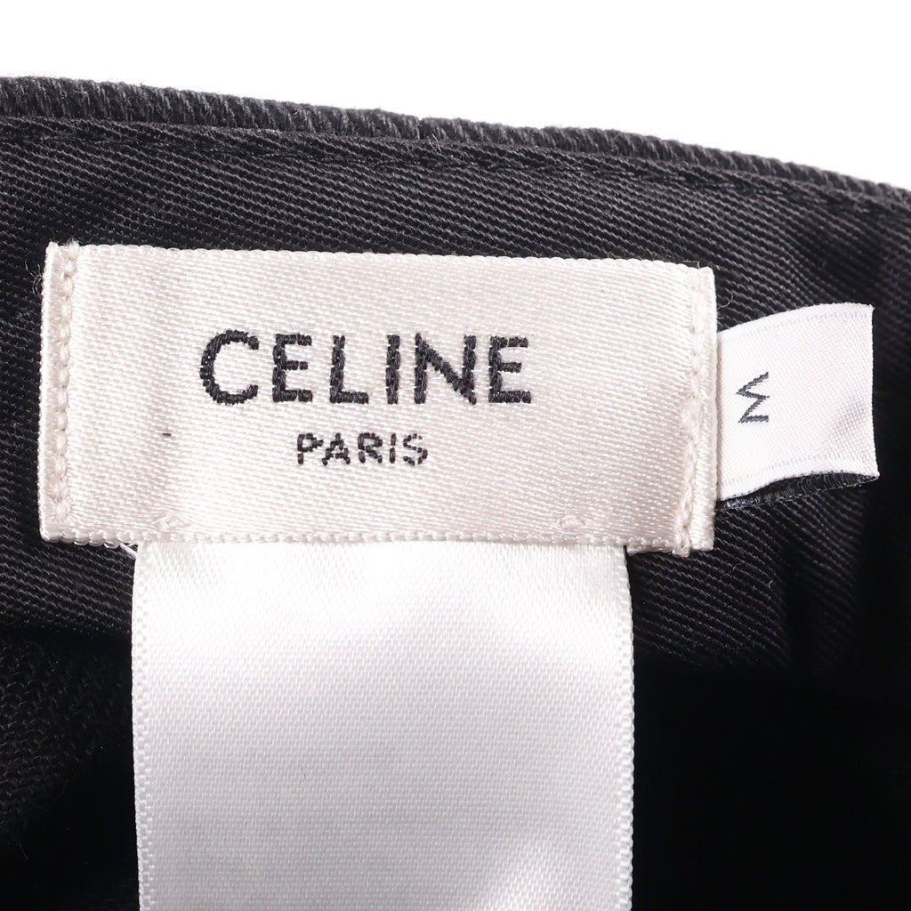 CELINE(セリーヌ) エンブロイダリー グラデーションシークイン ロゴ ベースボールキャップ 帽子 ブラック 2AUW9641M レディース