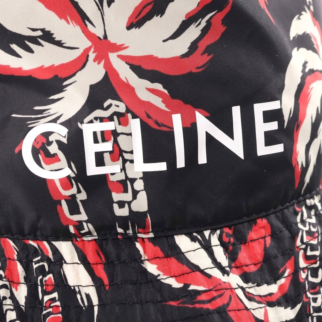 CELINE(セリーヌ) パームツリー柄 ロゴデザイン バケットハット 帽子 ブラック 2AU5B735T レディース