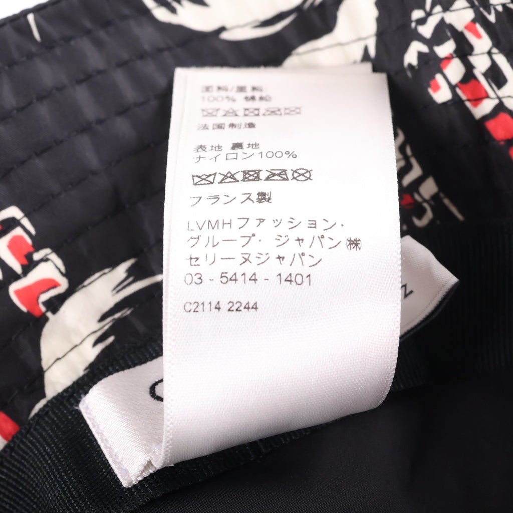 CELINE(セリーヌ) パームツリー柄 ロゴデザイン バケットハット 帽子 ブラック 2AU5B735T レディース