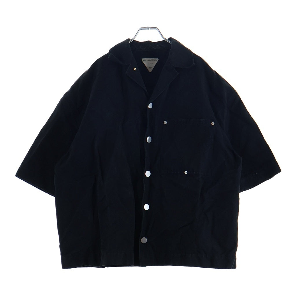 BOTTEGA VENETA(ボッテガヴェネタ) オーバーサイズ カバーオール 半袖シャツ ブラック