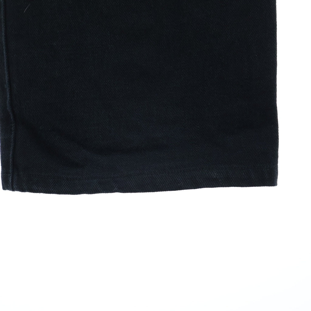 CHROME HEARTS(クロムハーツ) CRS BTN DENIM PANTS クロスボールボタン スクロールラベル ボタンフライデニムパンツ ブラック
