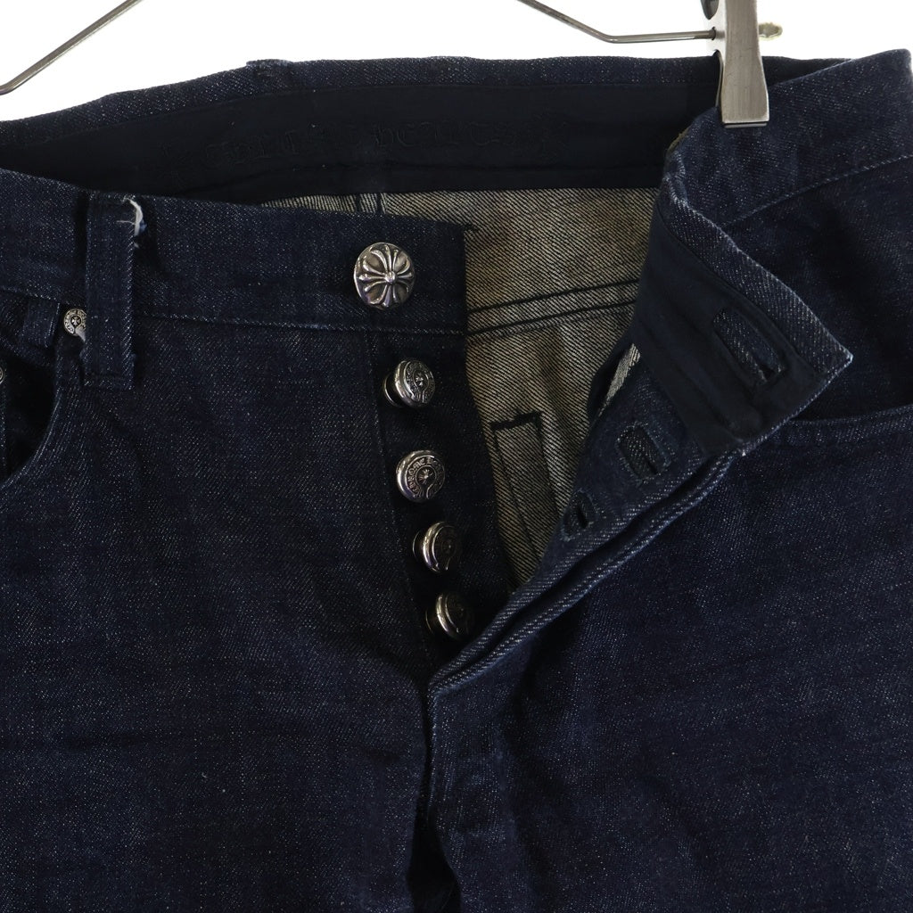 CHROME HEARTS(クロムハーツ) FLARE DNM PANTS CRS BTN INDIGO クロスボタンウォッシュドフレアデニムパンツ インディゴ