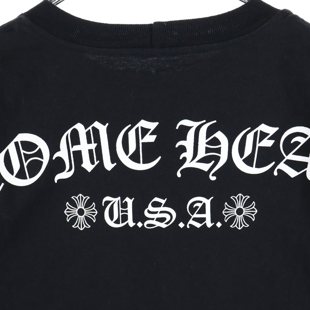 CHROME HEARTS(クロムハーツ) CH T-SHRT バックアーチロゴ プリント クルーネック半袖Tシャツカットソー ブラック