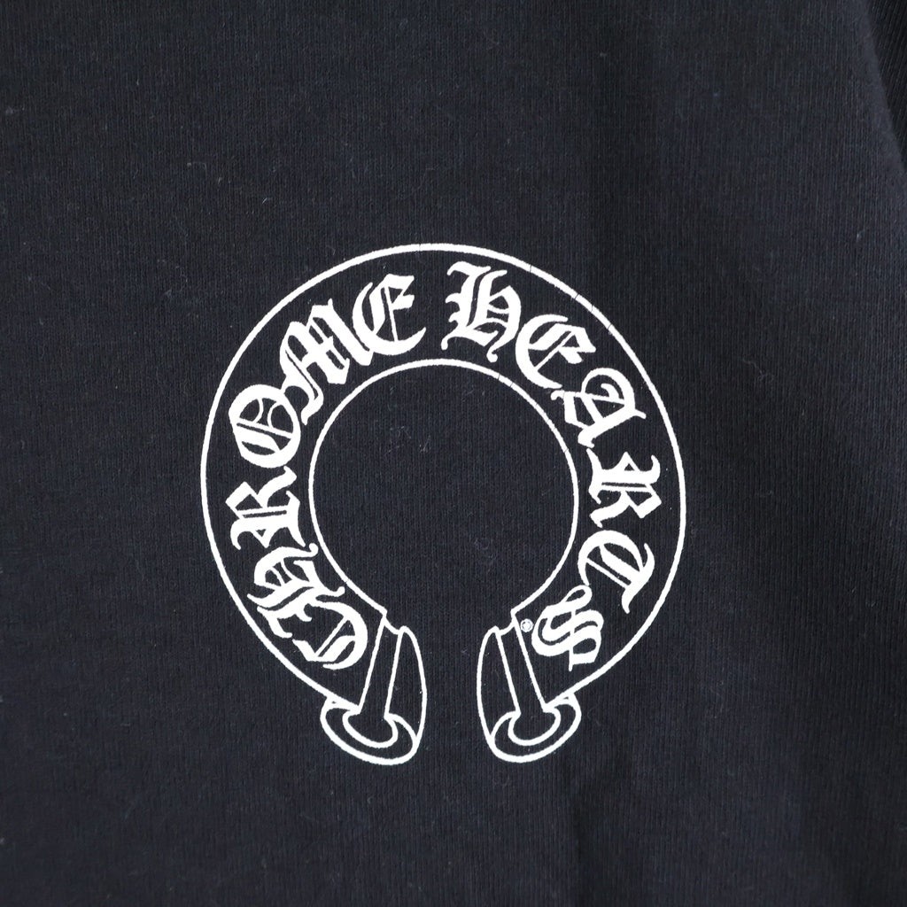 CHROME HEARTS(クロムハーツ) CH T-SHRT バックアーチロゴ プリント クルーネック半袖Tシャツカットソー ブラック