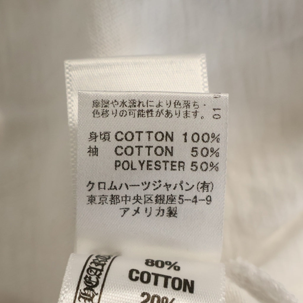 CHROME HEARTS(クロムハーツ) Horseshoe L/S Tee ラグラン ホースシュー 長袖Tシャツ カットソー ホワイト グレー