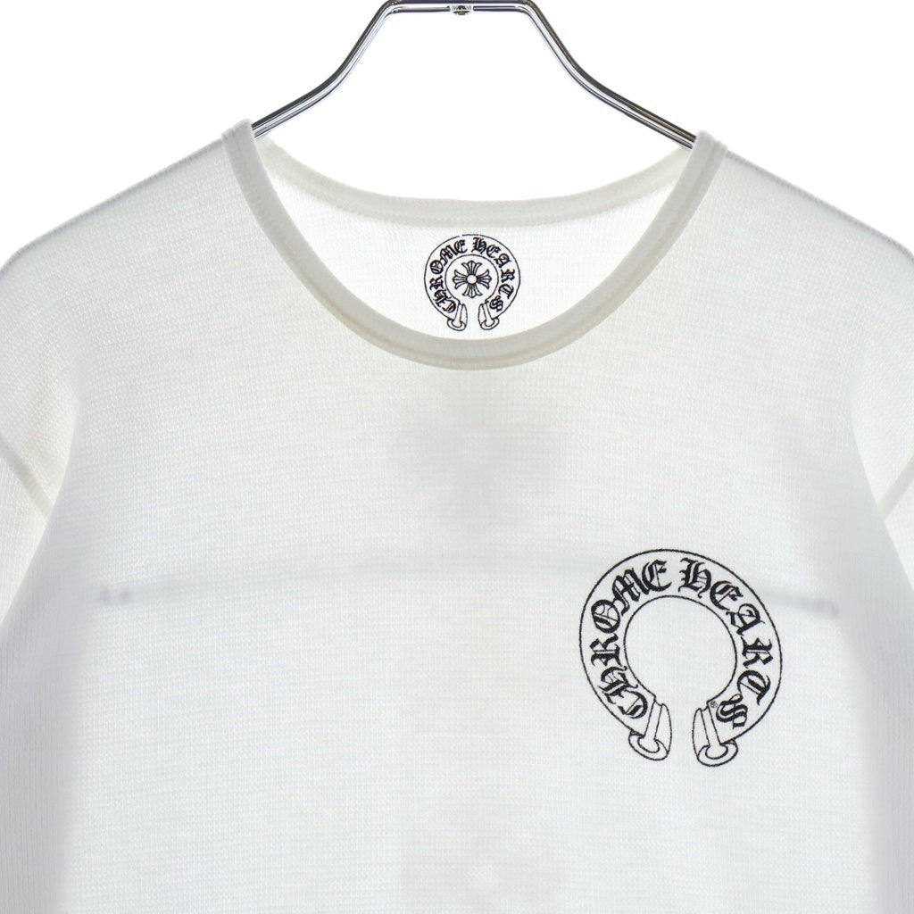 CHROME HEARTS(クロムハーツ) Horseshoe L/S Tee ホースシュー サーマル 長袖Tシャツ カットソー ホワイト