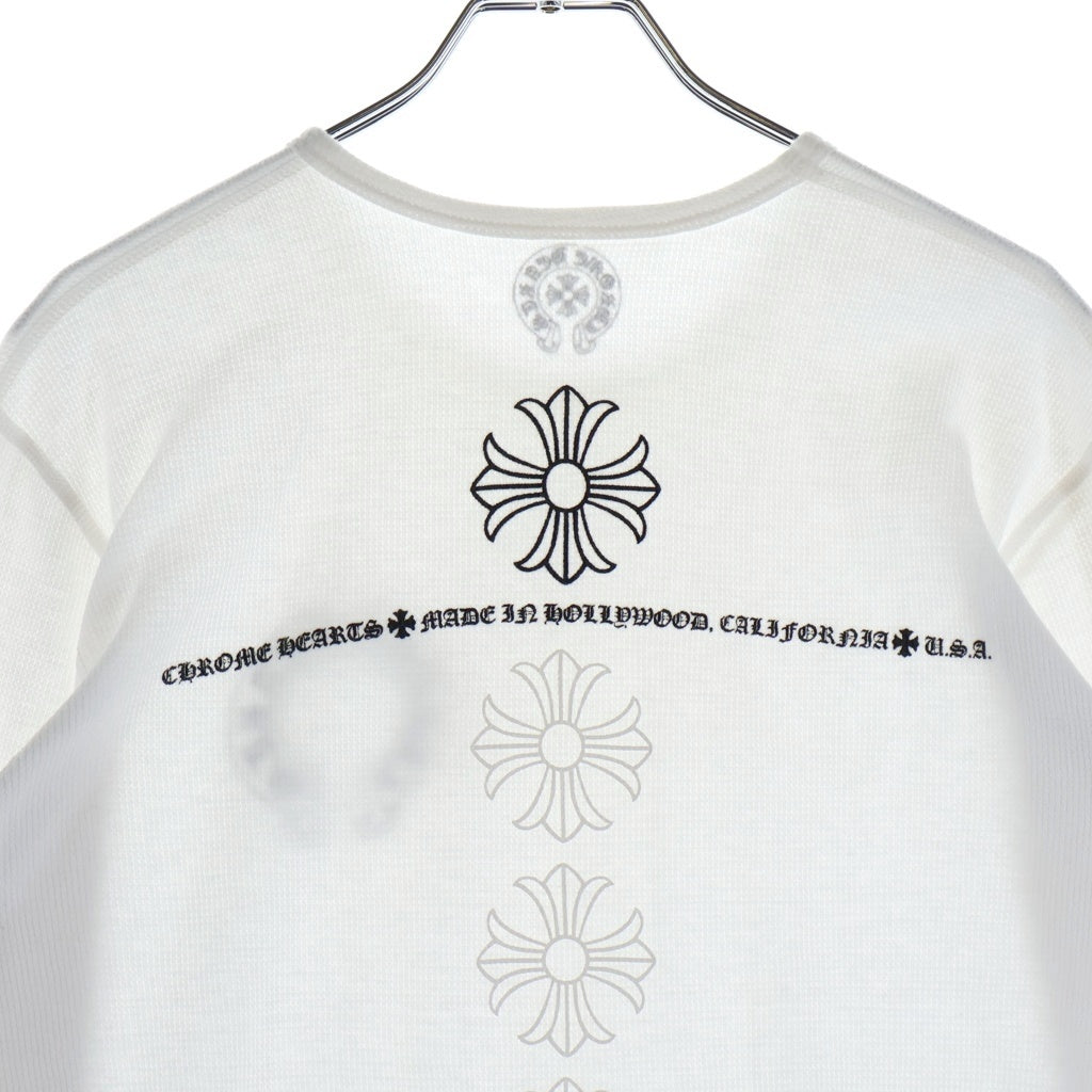CHROME HEARTS(クロムハーツ) Horseshoe L/S Tee ホースシュー サーマル 長袖Tシャツ カットソー ホワイト