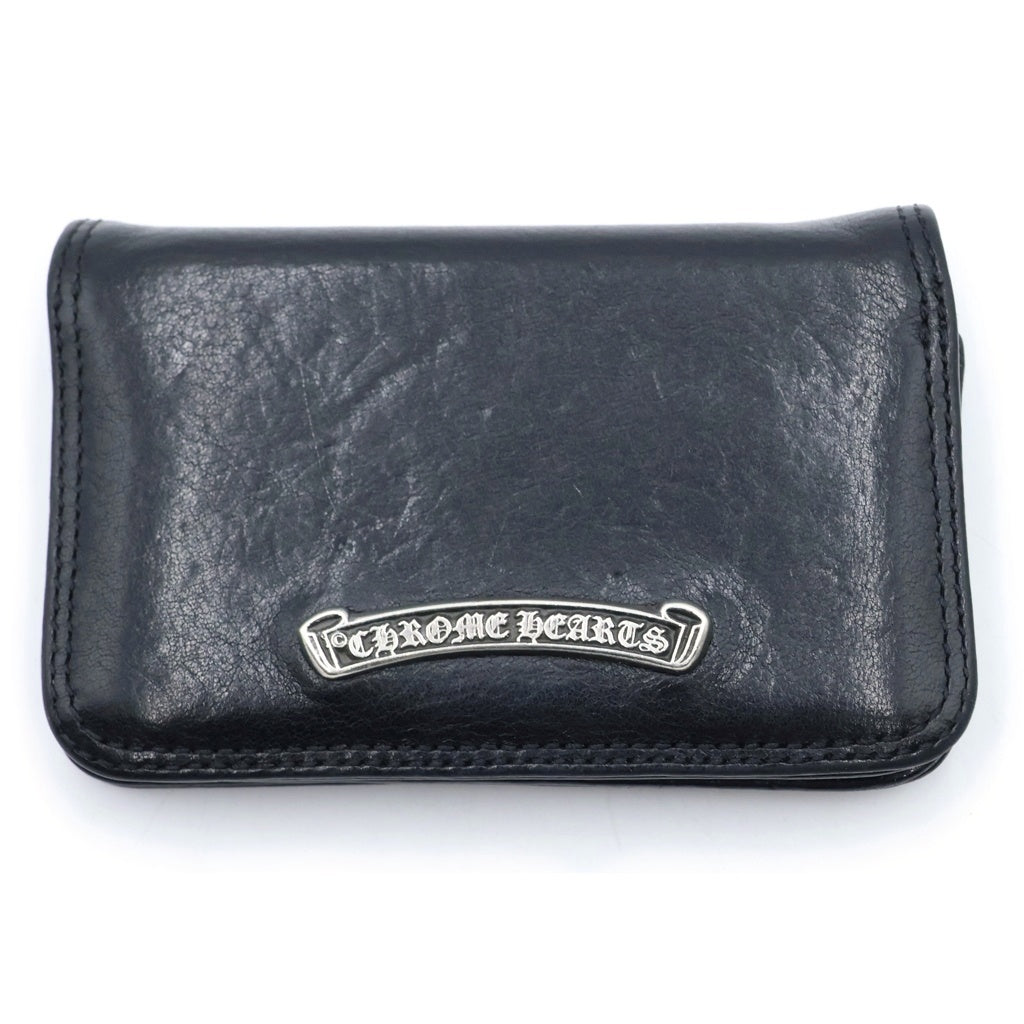 CHROME HEARTS(クロムハーツ) CARD CASE グロメット付き レザーカードケース ブラック