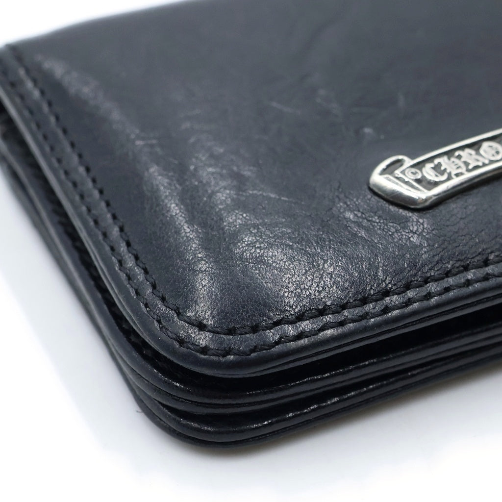 CHROME HEARTS(クロムハーツ) CARD CASE グロメット付き レザーカードケース ブラック