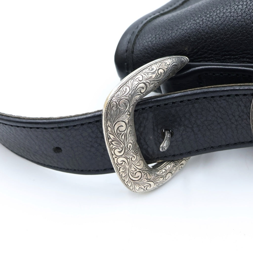 Antidote BUYERS CLUB(アンチドートバイヤーズクラブ) Western Buckle Shoulder Bag ウエスタンバックル レザー ショルダーバッグ ブラック