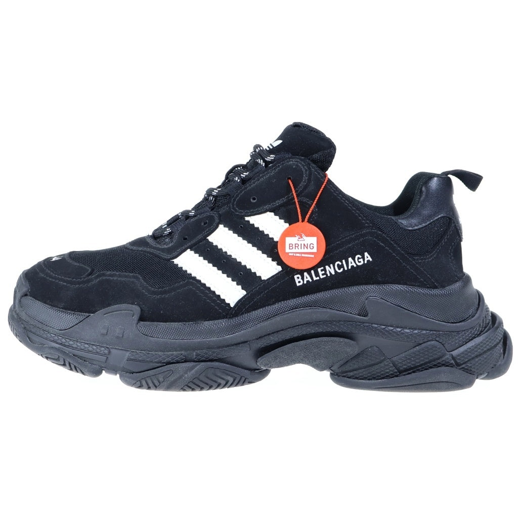 BALENCIAGA(バレンシアガ) × adidas TRIPLE S TRAINERS 712821 アディダス トリプルエス レースアップスニーカー ダッドスニーカー ブラック