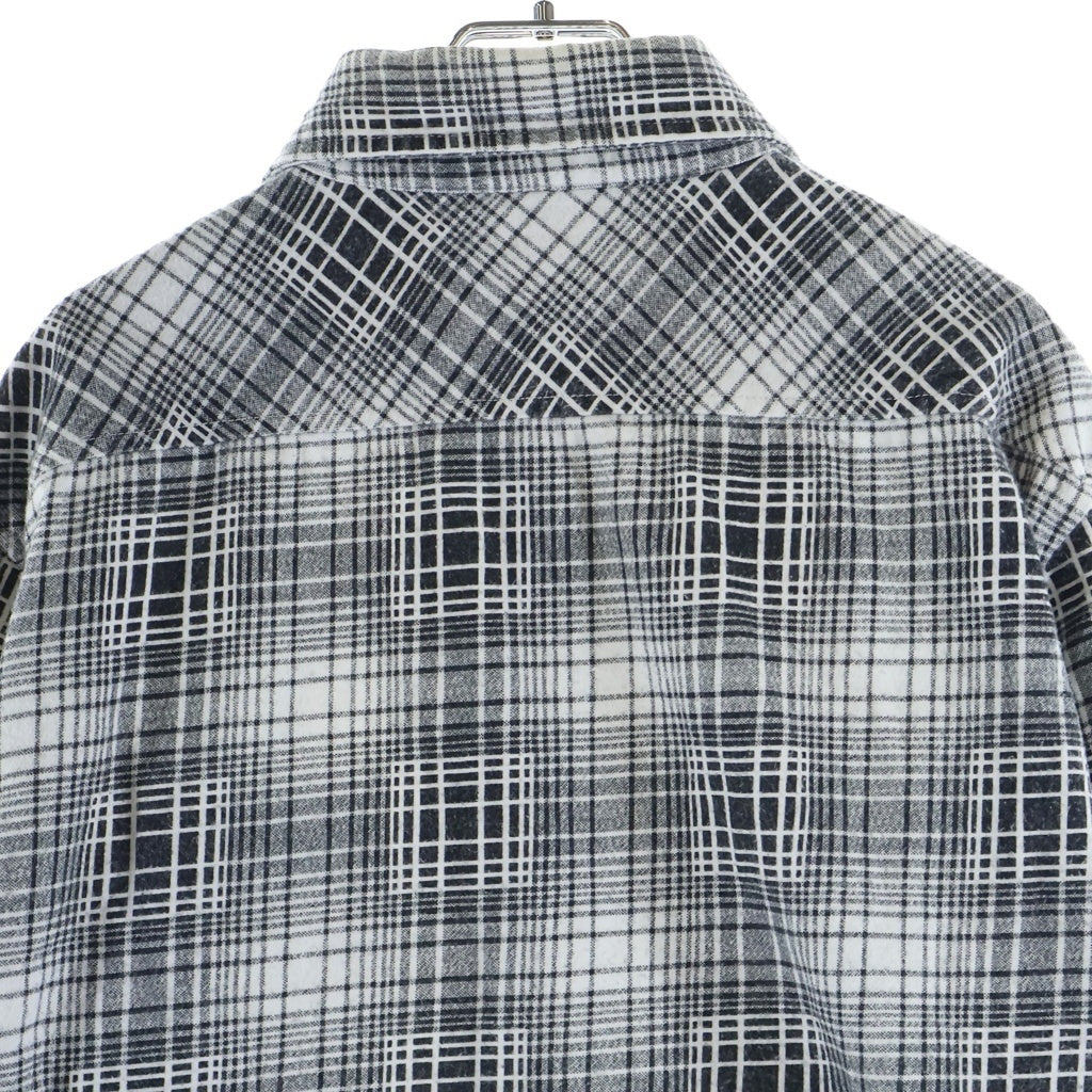STUSSY(ステューシー) 00S OLD STUSSY オールド プリントネル長袖シャツ ブラック/ホワイト