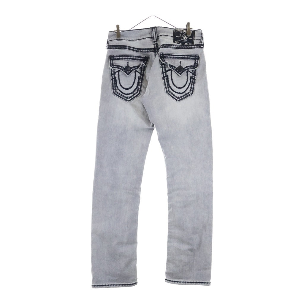 TRUE RELIGION(トゥルーレリジョン) RICKY SUPER QT STRAIGHT JEANS ストレートデニムパンツ グレー TRUE460
