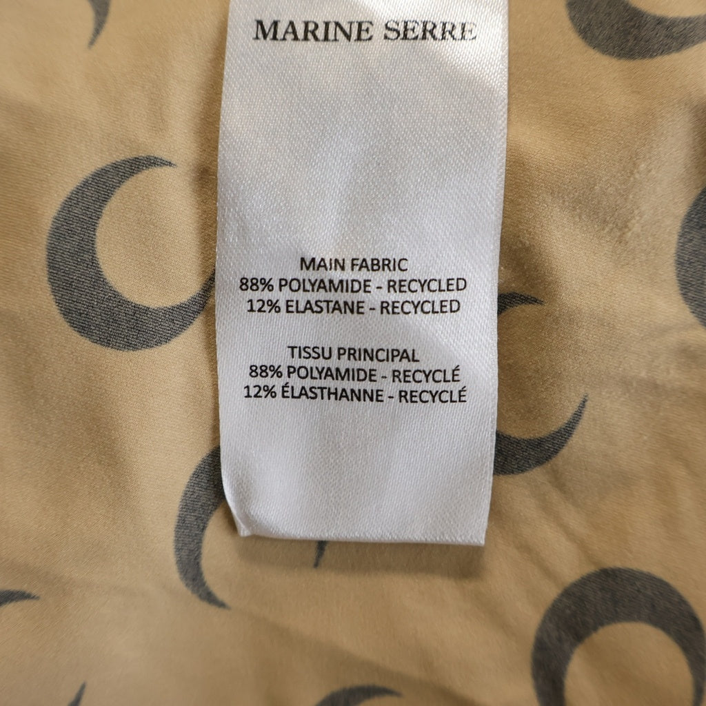 MARINE SERRE(マリーン セル) ムーンプリント リサイクルジャージー 長袖Tシャツ カットソー ベージュ レディース