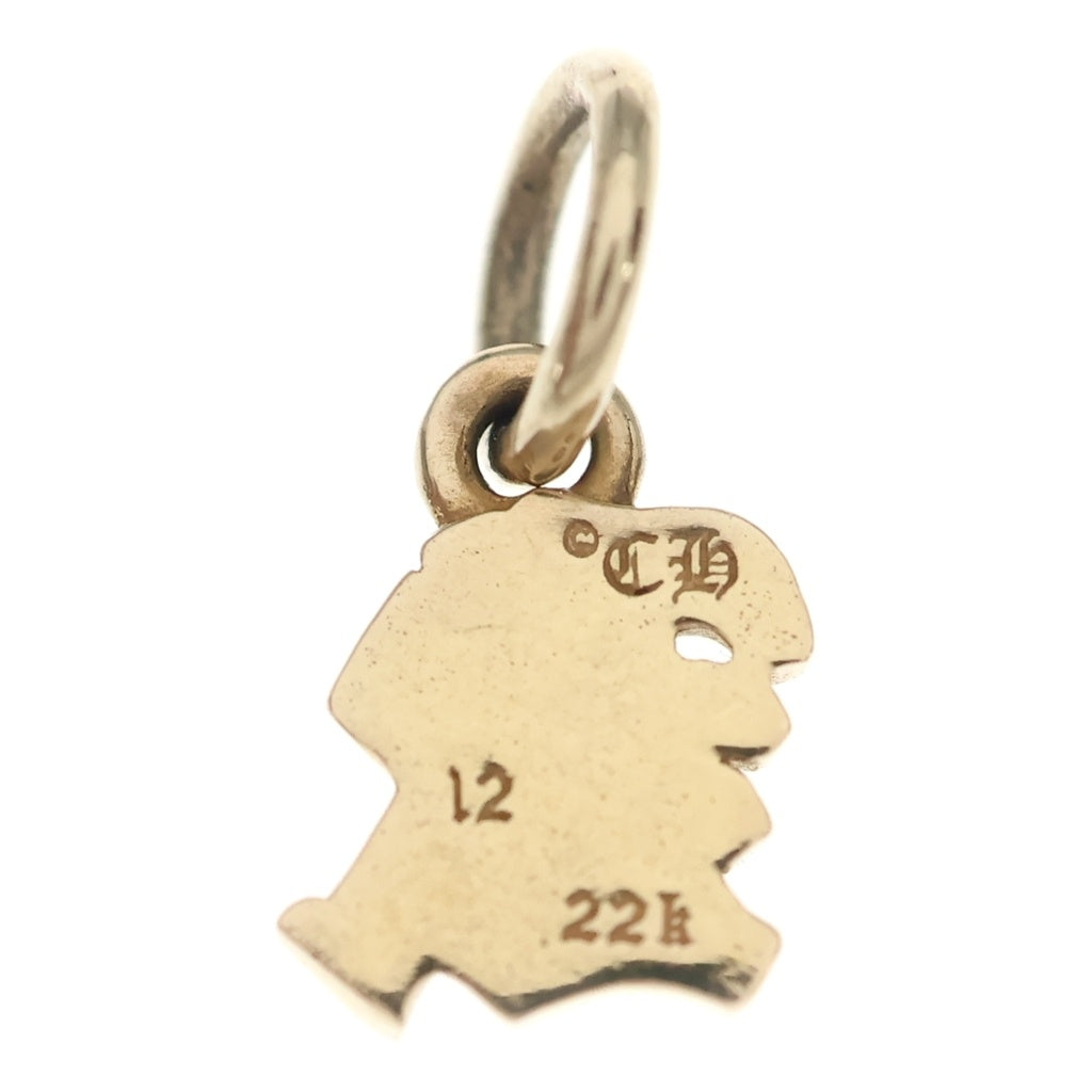CHROME HEARTS(クロムハーツ) 22K STACK ALPHABET アルファベットスタックチャーム Kイニシャルゴールドネックレストップ