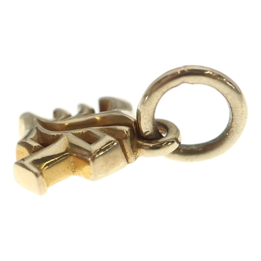 CHROME HEARTS(クロムハーツ) 22K STACK ALPHABET アルファベットスタックチャーム Kイニシャルゴールドネックレストップ