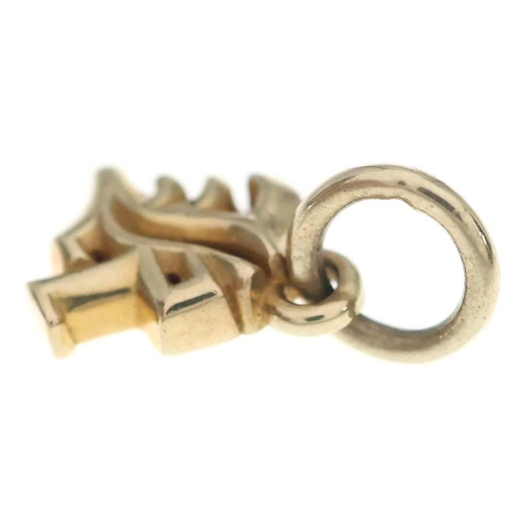 CHROME HEARTS(クロムハーツ) 22K STACK ALPHABET アルファベットスタックチャーム Kイニシャルゴールドネックレストップ