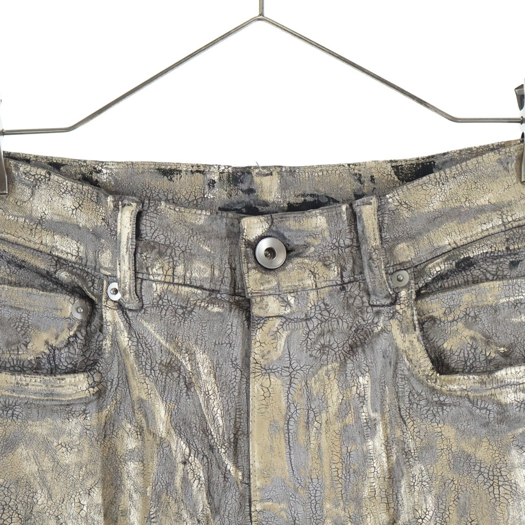 Rick Owens(リックオウエンス) 25SS BOLAN メタリック ボラン パンツ シルバー RR01E5309 SGMC