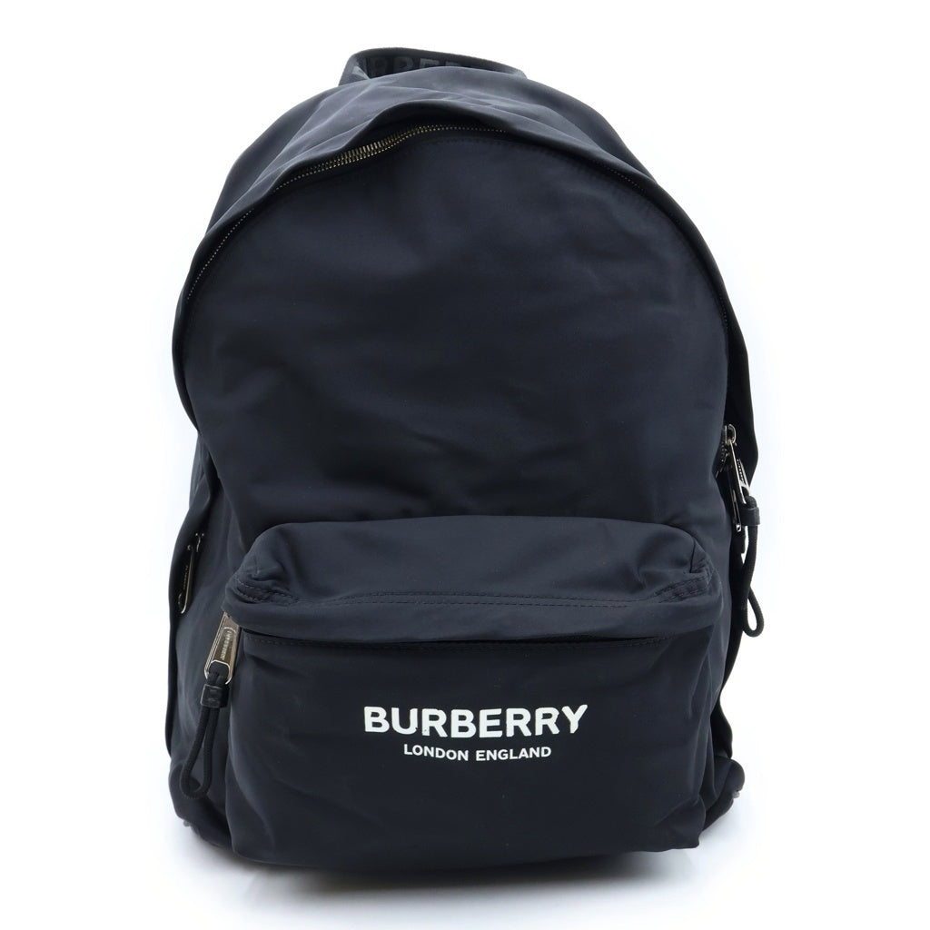 BURBERRY(バーバリー) ロゴプリント バックパック リュック ブラック 8021048