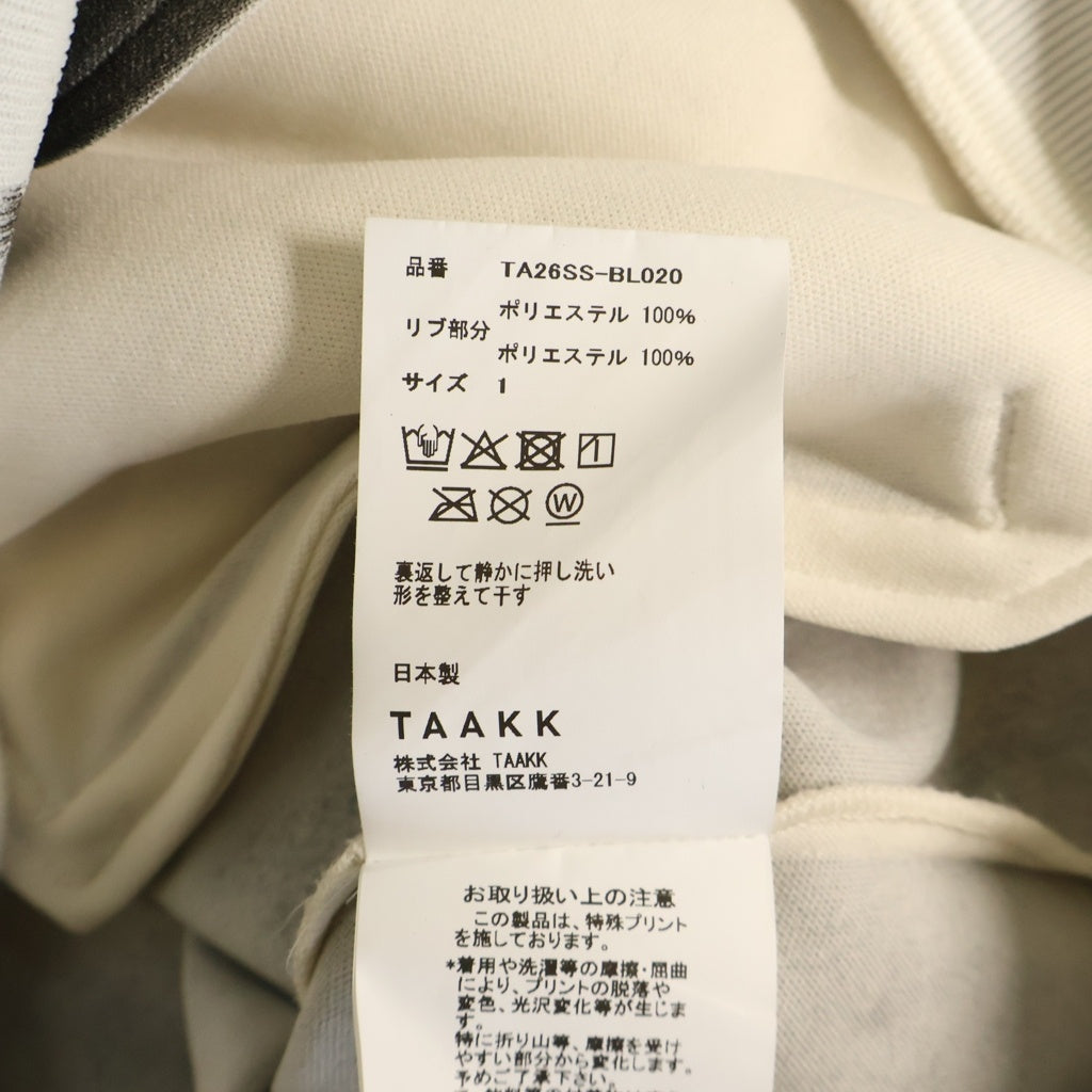 TAAKK(ターク) 26SS フェイクレザージップアップジャケット TA26SS-BL020