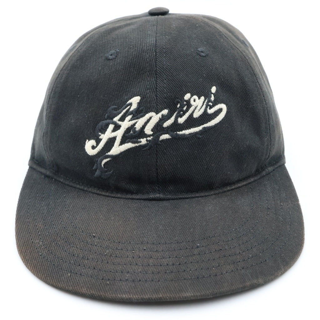 AMIRI(アミリ) 24SS BAROQUE LOGO DAD HAT ロゴ刺繍 ベースボールキャップ ブラック AMHACP1003