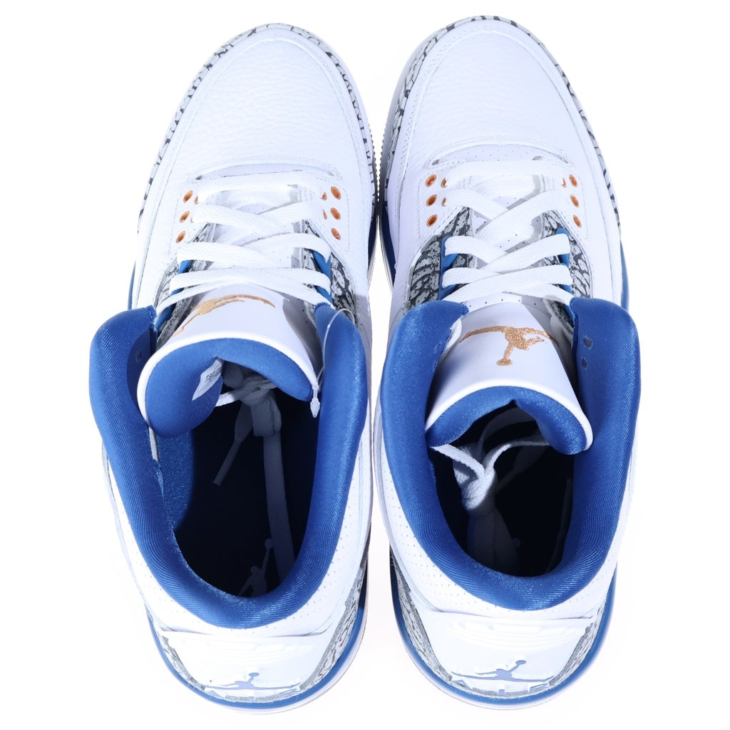 NIKE(ナイキ) AIR JORDAN 3 RETRO TRUE BLUE エアジョーダン3 レトロ トゥルーブルー ローカットスニーカー ホワイト/ブルー US10/28cm CT8532-148
