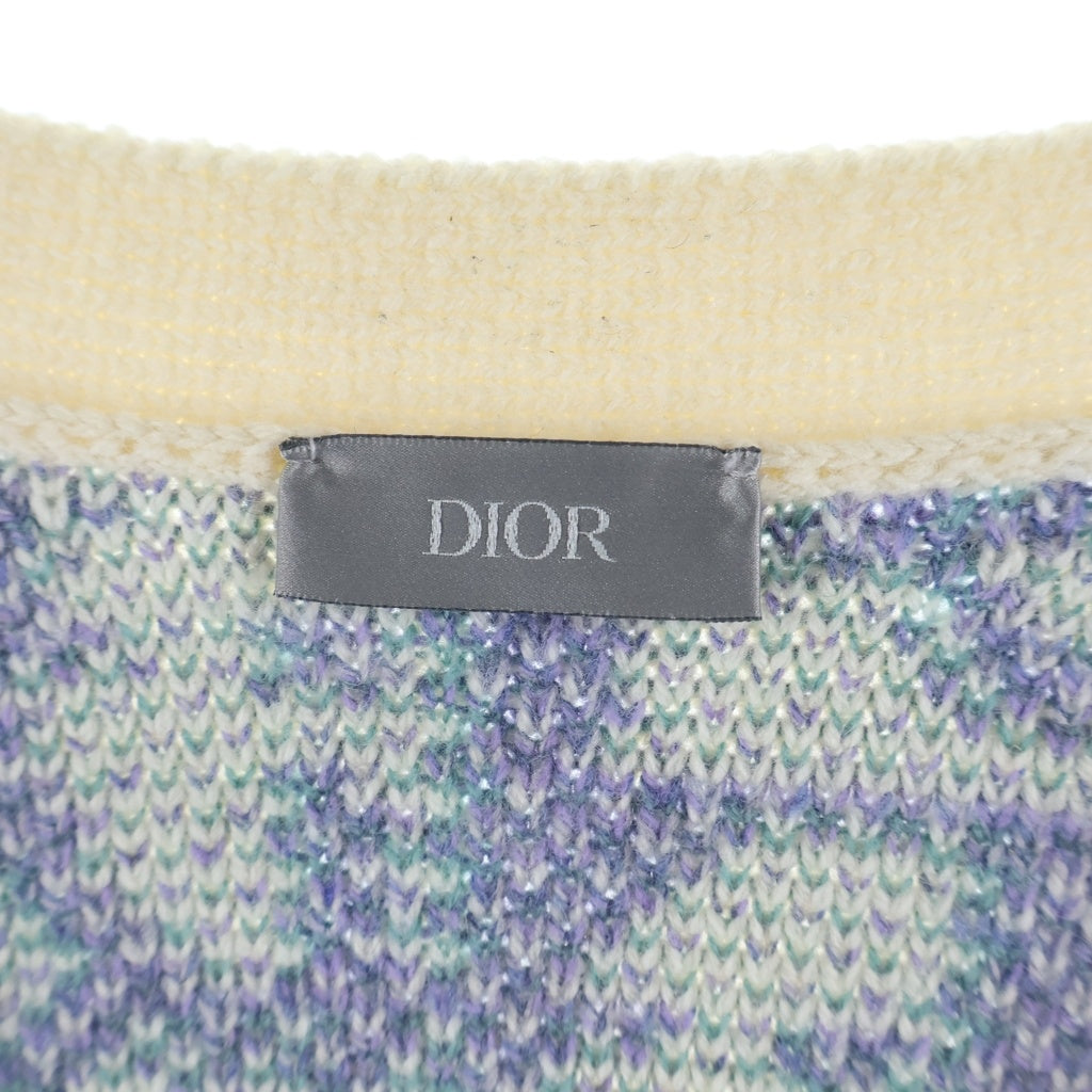 DIOR(ディオール) オブリーク Vネックカーディガン ニット ブルー 213M233AT393