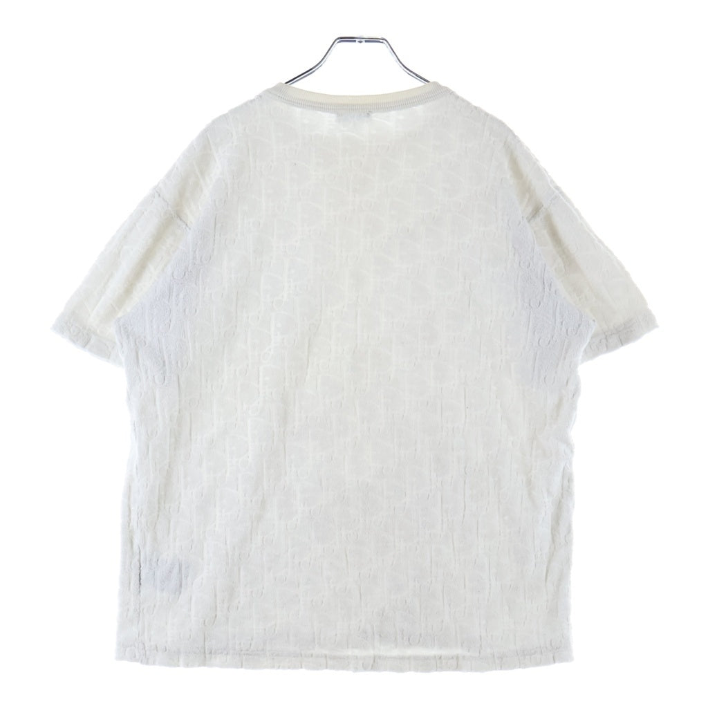 DIOR(ディオール) オブリーク総柄 パイル 半袖Tシャツ カットソー ホワイト 113J692A0614