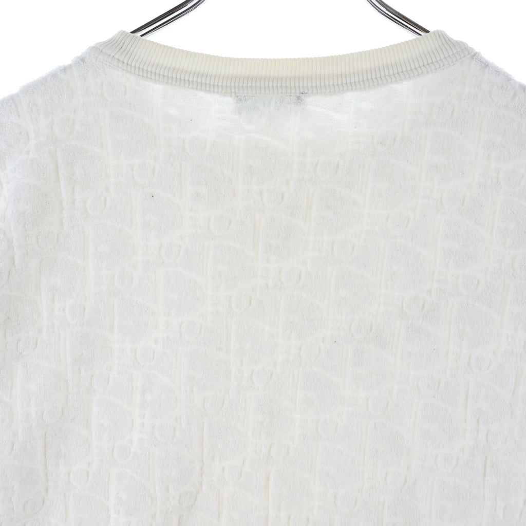 DIOR(ディオール) オブリーク総柄 パイル 半袖Tシャツ カットソー ホワイト 113J692A0614