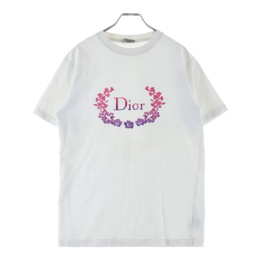 DIOR(ディオール) ロゴ刺繍 半袖Tシャツ カットソー ホワイト 313J696A0554