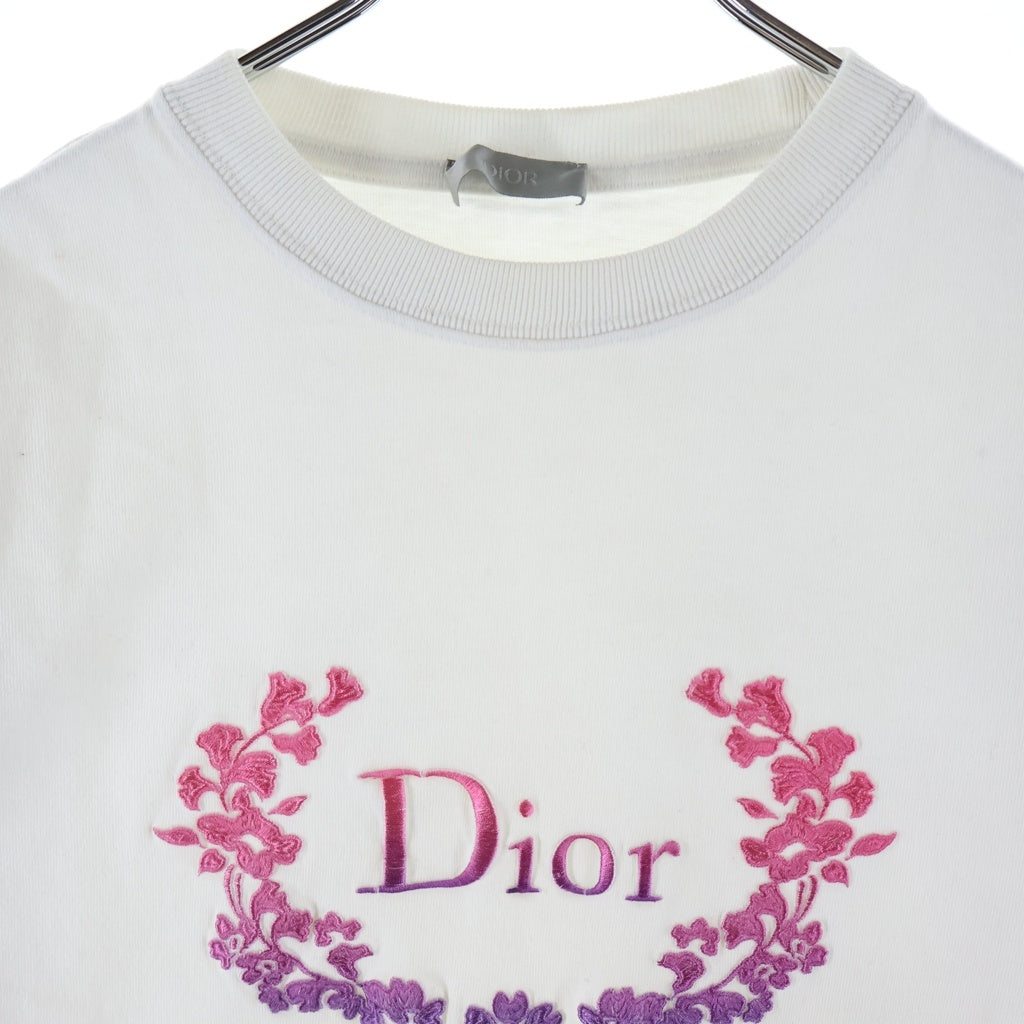 DIOR(ディオール) ロゴ刺繍 半袖Tシャツ カットソー ホワイト 313J696A0554